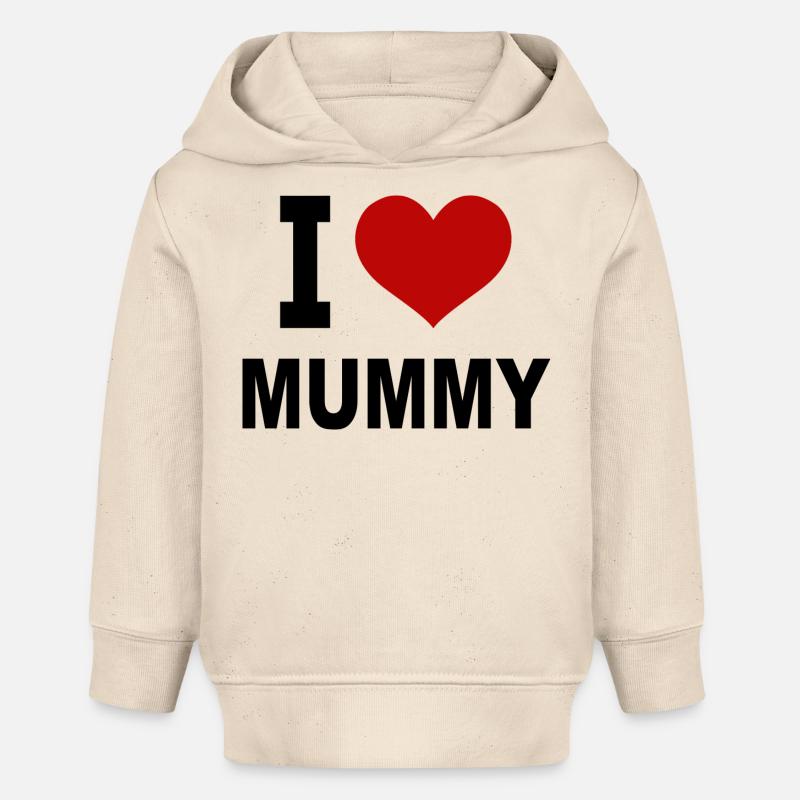 J’adore maman - Sweat à capuche bébé bio Stanley/Stella - écru doux