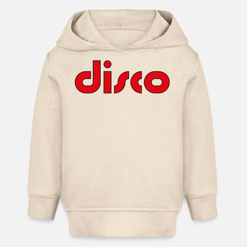 Disco rétro années 80 - Sweat à capuche bébé bio Stanley/Stella - écru doux