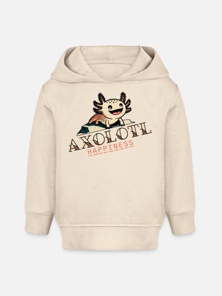 Axolotl Happiness - Baby Organic Hoodie by Stanley/Stella - soft Ecru