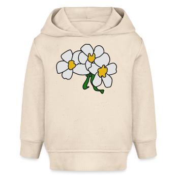 Gänseblümchen abstrakte Skizze - Baby Organic Hoodie Baby Cruiser von Stanley/Stella - Natur - Vorne