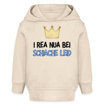 Frecher Baby Spruch Bub – Krone, Humor & Dialekt - Baby Organic Hoodie Baby Cruiser von Stanley/Stella - Natur - Vorne