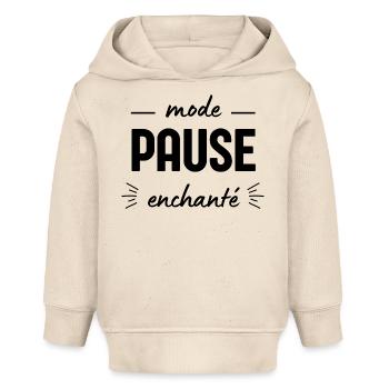 Enchanted Pause Mode - Baby Organic Hoodie by Stanley/Stella - soft Ecru - Front