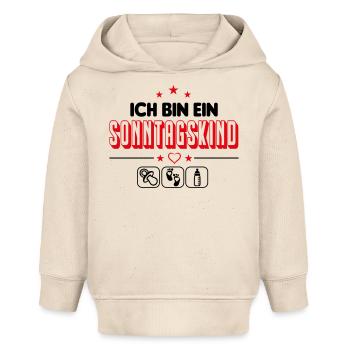 Sonntagskind Geboren am Sonntag Babysprüche - Baby Organic Hoodie Baby Cruiser von Stanley/Stella - Natur - Vorne