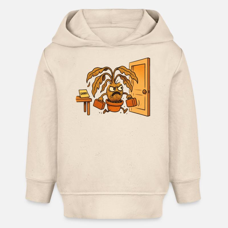 La fleur en a assez - Sweat à capuche bébé bio Stanley/Stella - écru doux