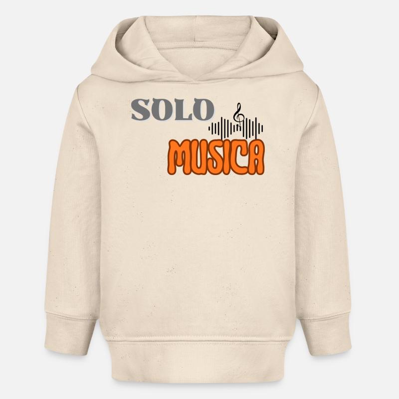 Note de musique, musique uniquement - Sweat à capuche bébé bio Stanley/Stella - écru doux