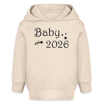Baby 2026 Sternschnuppe - Baby Organic Hoodie Baby Cruiser von Stanley/Stella - Natur - Vorne