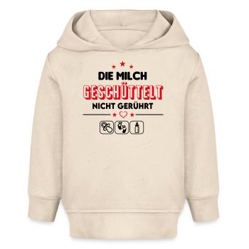 Milch Flasche geben Durst Essen Babysprüche - Baby Organic Hoodie Baby Cruiser von Stanley/Stella - Natur - Vorne