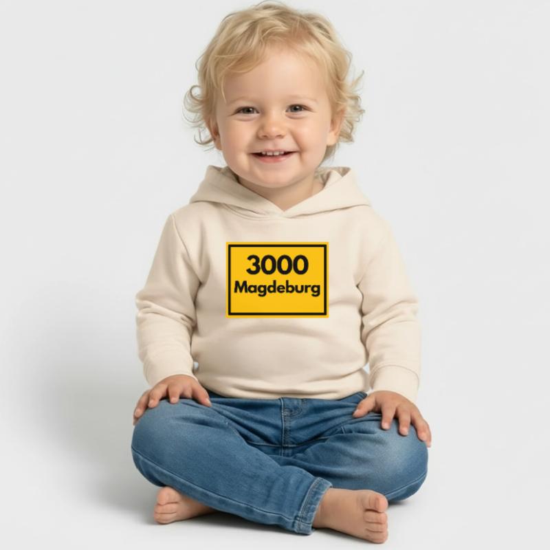 OLD POSTCODE POSTCODE RETRO 3000 MAGDEBURG OSTEN Baby Organic Hoodie by Stanley/Stella