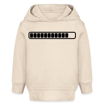 Charging bar battery level Charging indicator almost full symbol - Baby Organic Hoodie by Stanley/Stella - soft Ecru - Front
