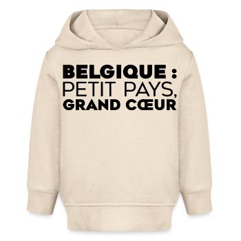 Belgien. Kleines Land, großes Herz! - Baby Organic Hoodie Baby Cruiser von Stanley/Stella - Natur - Vorne
