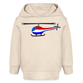 Hélicoptère Holland Flag Enfants - Sweat à capuche bébé bio Stanley/Stella - écru doux - Devant