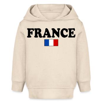 FRANKREICH FRANZÖSISCHE FLAGGE - Baby Organic Hoodie Baby Cruiser von Stanley/Stella - Natur - Vorne