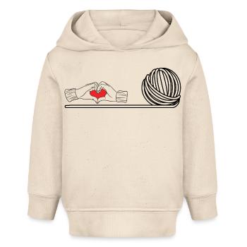 Tricot Tricot Crochet Tricoteur - Sweat à capuche bébé bio Stanley/Stella - écru doux - Devant
