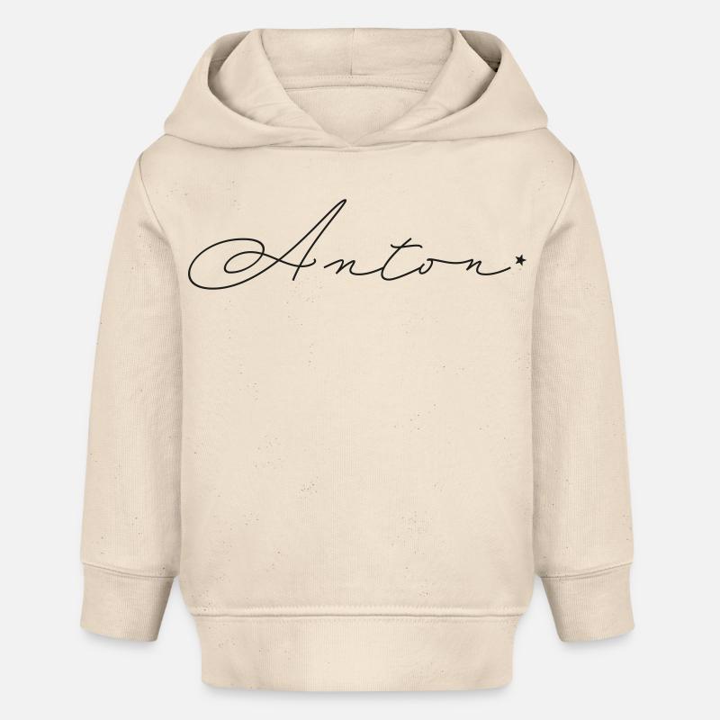 Nom : Anton - Sweat à capuche bébé bio Stanley/Stella - écru doux