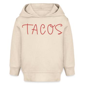 Texte sur les tacos - Sweat à capuche bébé bio Stanley/Stella - écru doux - Devant