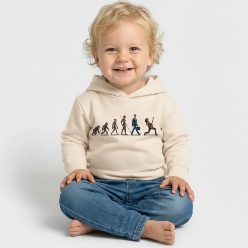 Evolution Guitar Player Baby Organic Hoodie by Stanley/Stella