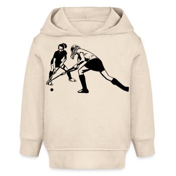 Les filles de hockey - Sweat à capuche bébé bio Stanley/Stella - écru doux - Devant