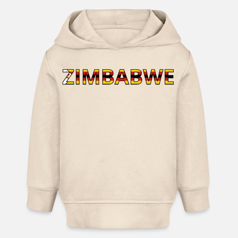Drapeau Zimbabwe - Sweat à capuche bébé bio Stanley/Stella - écru doux