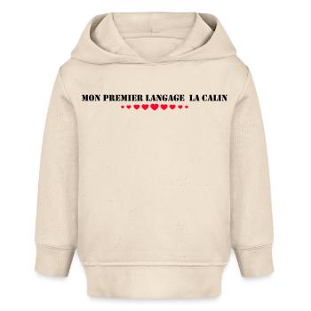 Meine erste Sprache: Umarmungen - Baby Organic Hoodie Baby Cruiser von Stanley/Stella - Natur - Vorne