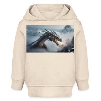 Ein realistischer böser dunkler Drache beim Erklimmen eines Nebels - Baby Organic Hoodie Baby Cruiser von Stanley/Stella - Natur - Vorne