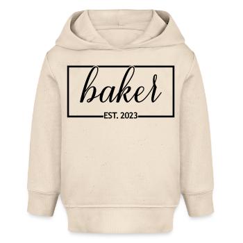 Baker Est. 2023 Stolzes Bäckergeschenk für Männer und Frauen - Baby Organic Hoodie Baby Cruiser von Stanley/Stella - Natur - Vorne