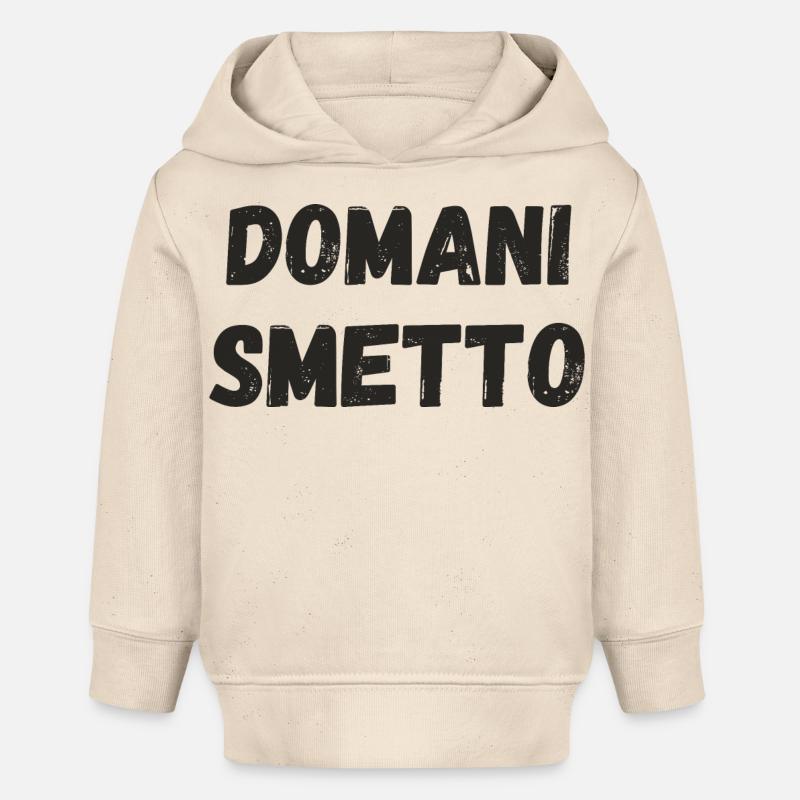 Demain, j’arrêterai - Sweat à capuche bébé bio Stanley/Stella - écru doux