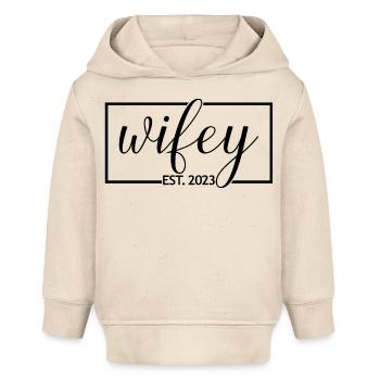 2023 Verlobung Brautdusche Hochzeit - Baby Organic Hoodie Baby Cruiser von Stanley/Stella - Natur - Vorne