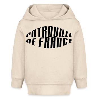 Patrouille de France in schwarzer Schrift - Baby Organic Hoodie Baby Cruiser von Stanley/Stella - Natur - Vorne