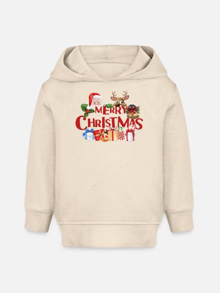 Frohe Weihnachten Festliche Kleidung - Baby Organic Hoodie Baby Cruiser von Stanley/Stella - Natur