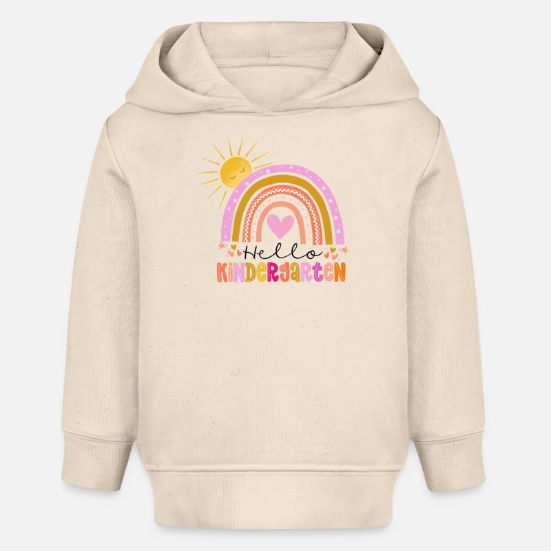 École maternelle - Sweat à capuche bébé bio Stanley/Stella - écru doux