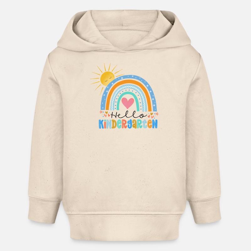 École maternelle - Sweat à capuche bébé bio Stanley/Stella - écru doux