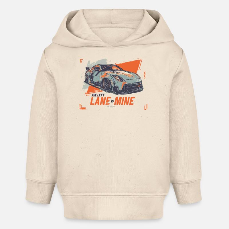 JDM Legend, la voie de gauche est à moi Auto, - Sweat à capuche bébé bio Stanley/Stella - écru doux