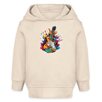 Rock n roll / Gitarre / Musik / Instrument - Baby Organic Hoodie Baby Cruiser von Stanley/Stella - Natur - Vorne