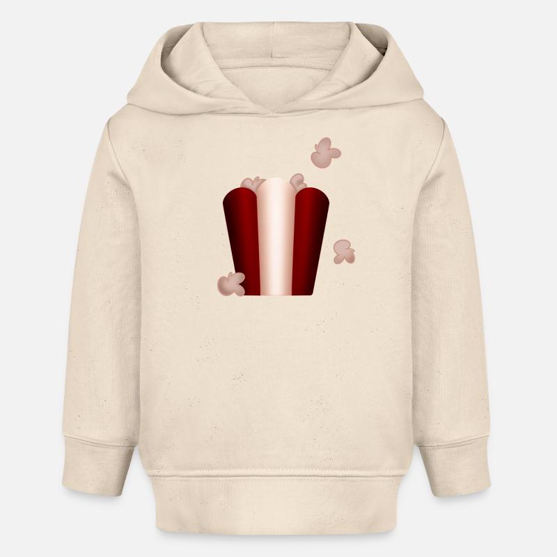 Popcorn vintage ! - Sweat à capuche bébé bio Stanley/Stella - écru doux