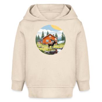 Nature Vie Suède Logo Orignal Blog Maison Nature - Sweat à capuche bébé bio Stanley/Stella - écru doux - Devant