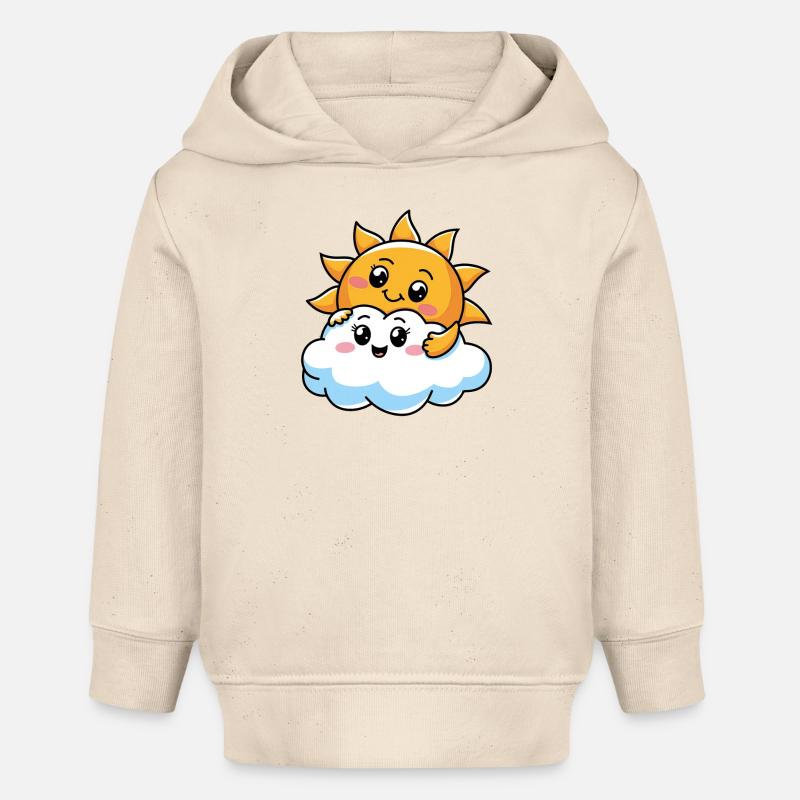 Câlins au soleil - Sweat à capuche bébé bio Stanley/Stella - écru doux