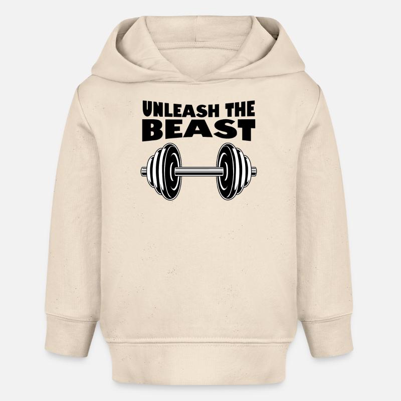 Libérez le design Beast-Strong pour les hommes forts ! - Sweat à capuche bébé bio Stanley/Stella - écru doux
