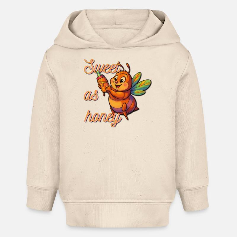 Doux comme du miel - Sweat à capuche bébé bio Stanley/Stella - écru doux