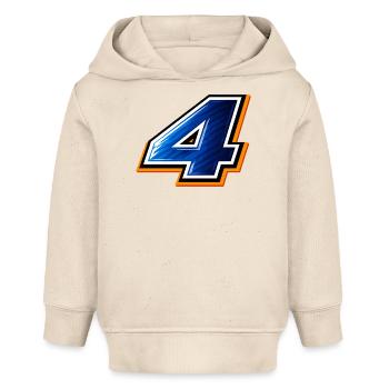 Maillot de football numéro 4 Style sportif - Sweat à capuche bébé bio Stanley/Stella - écru doux - Devant