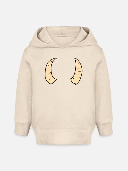 horn hörner symbol gelb - Baby Organic Hoodie Baby Cruiser von Stanley/Stella - Natur