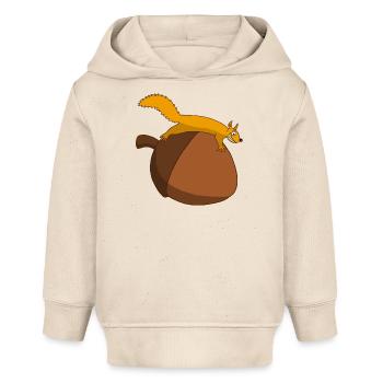 Das Eichhörnchen gegen die Eichel - Baby Organic Hoodie Baby Cruiser von Stanley/Stella - Natur - Vorne