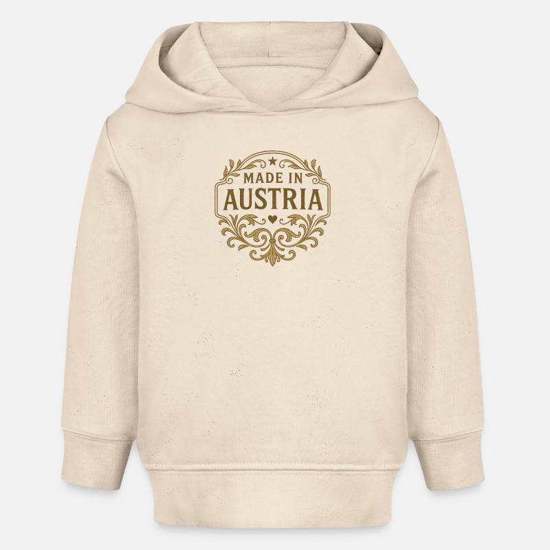 Fabriqué en Autriche - Sweat à capuche bébé bio Stanley/Stella - écru doux