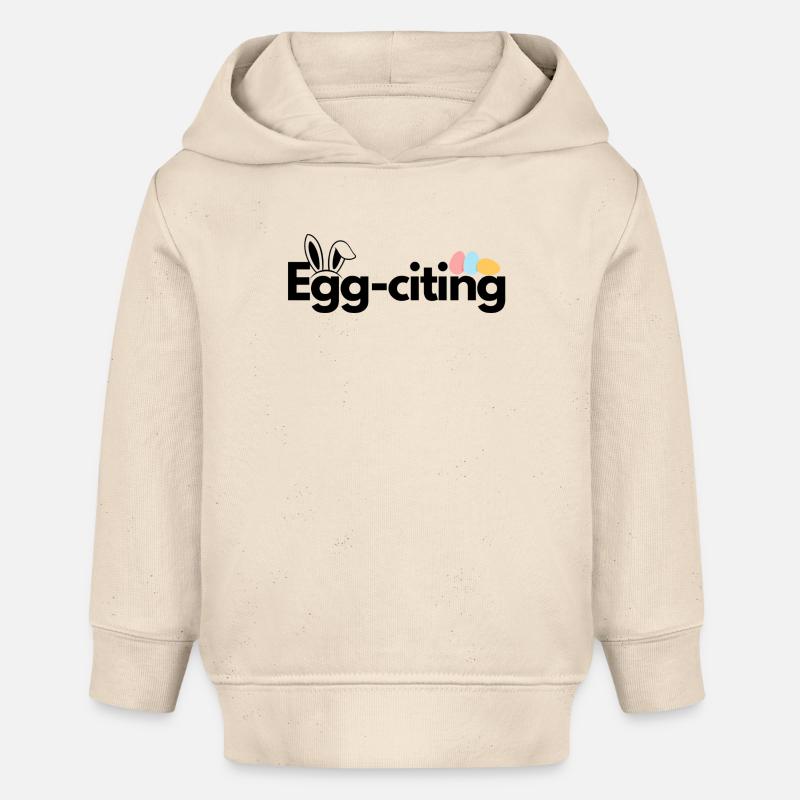 Citation d’oeufs - Sweat à capuche bébé bio Stanley/Stella - écru doux