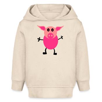 Schweine Männchen - Baby Organic Hoodie Baby Cruiser von Stanley/Stella - Natur - Vorne