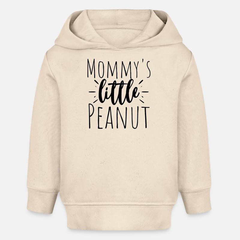 La petite cacahuète de maman - Sweat à capuche bébé bio Stanley/Stella - écru doux
