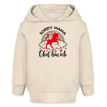 Sorry Mama Chef bin ich Einhorn Babysprüche - Baby Organic Hoodie Baby Cruiser von Stanley/Stella - Natur - Vorne