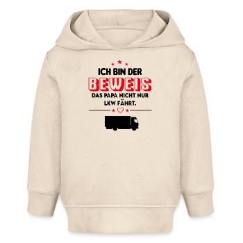 Beweis LKW Fahrer Papa Babysprüche - Baby Organic Hoodie Baby Cruiser von Stanley/Stella - Natur - Vorne