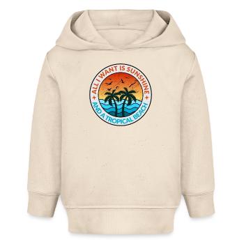 Tropischer Urlaub Sonne Meer Strand Palme Sonnenschirm - Baby Organic Hoodie Baby Cruiser von Stanley/Stella - Natur - Vorne