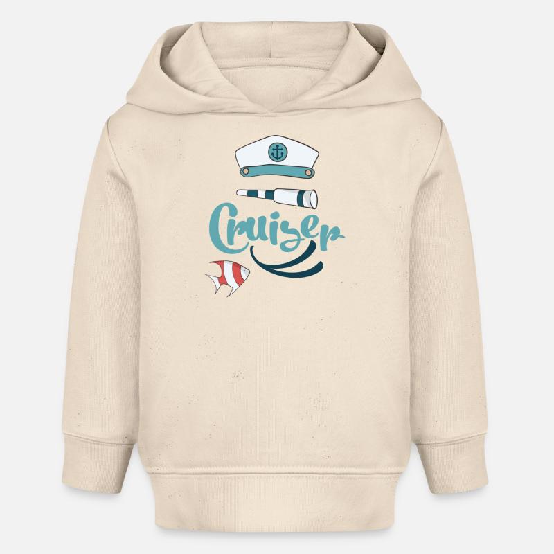 croisière - Sweat à capuche bébé bio Stanley/Stella - écru doux