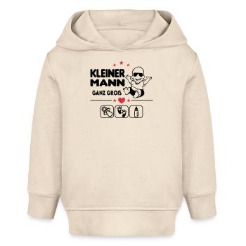 Kleiner Mann Ganz Gross Baby Säugling - Baby Organic Hoodie Baby Cruiser von Stanley/Stella - Natur - Vorne